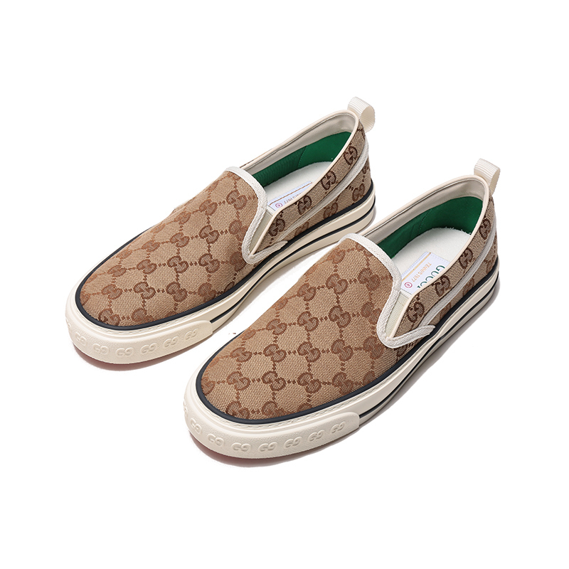 古驰gucci男士guccitennis1977系列织物一脚蹬平底渔夫鞋休闲鞋便鞋