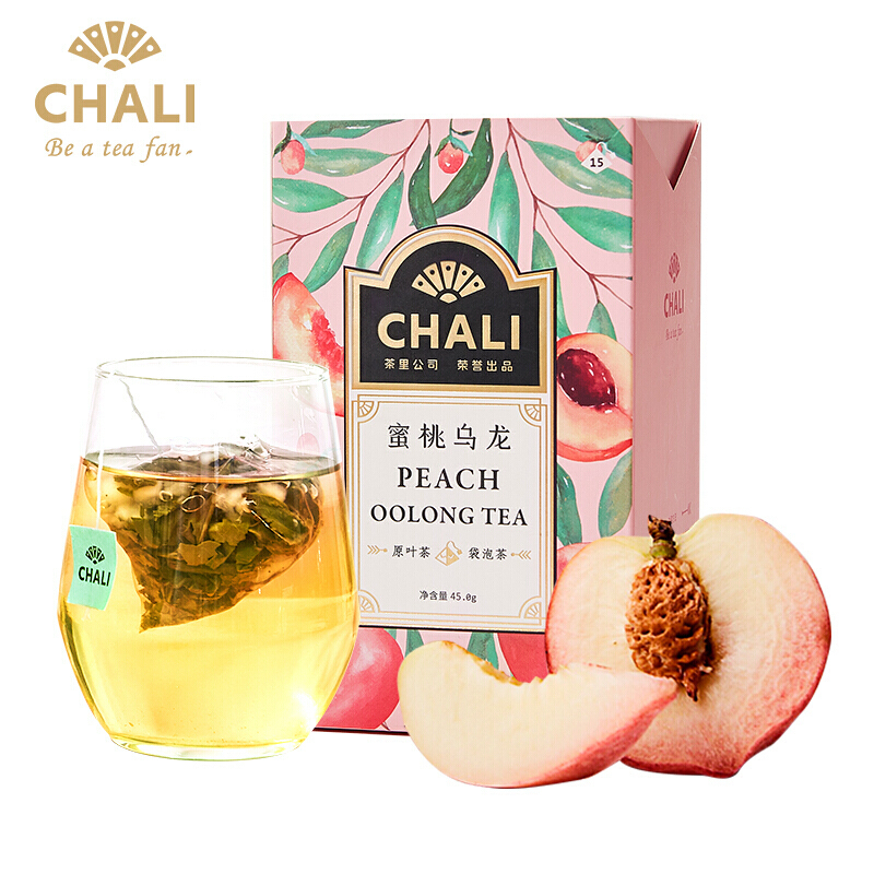 茶里(ChaLi)茶叶 蜜桃乌龙茶水果茶白桃乌龙茶袋泡茶冷泡茶15包