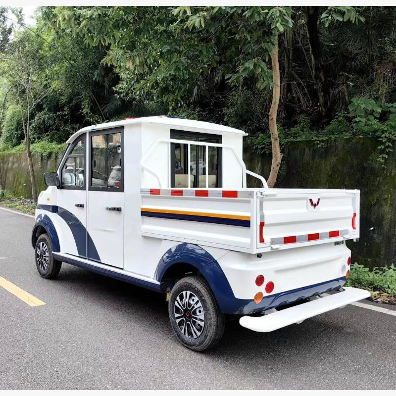 五菱WLDM08电动四轮车皮卡车 带后斗5座封闭车高清大图