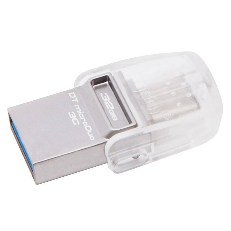 金士顿(Kingston)32GB U盘 DTDUO3C 手机电脑两用优盘USB3.1与Type-C双接口白色