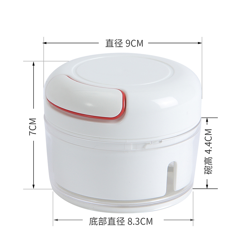 欧润哲 手动切菜器 多功能手拉料理碗捣蒜器便携碎肉器一碗多用省时省力 170ML其他厨房小工具