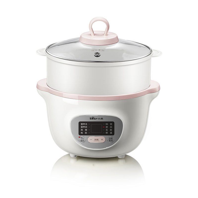 小熊(Bear)电炖盅 DDZ-D16A1 1.6L煲汤锅全自动智能预约陶瓷煮粥神器隔水炖家用燕窝炖盅