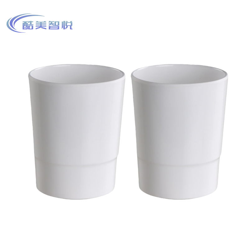 酷美智悦 密胺杯子白色255ml两个装 KM-BH525 套高清大图