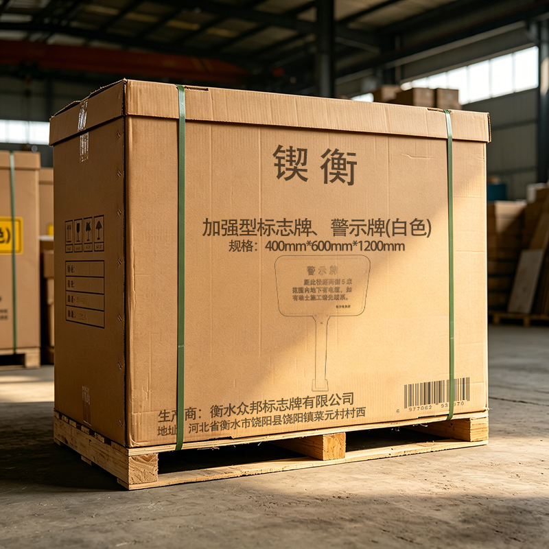 锲衡 加强型标志牌、警示牌(白色) 400mm*600mm*1200mm 块高清大图