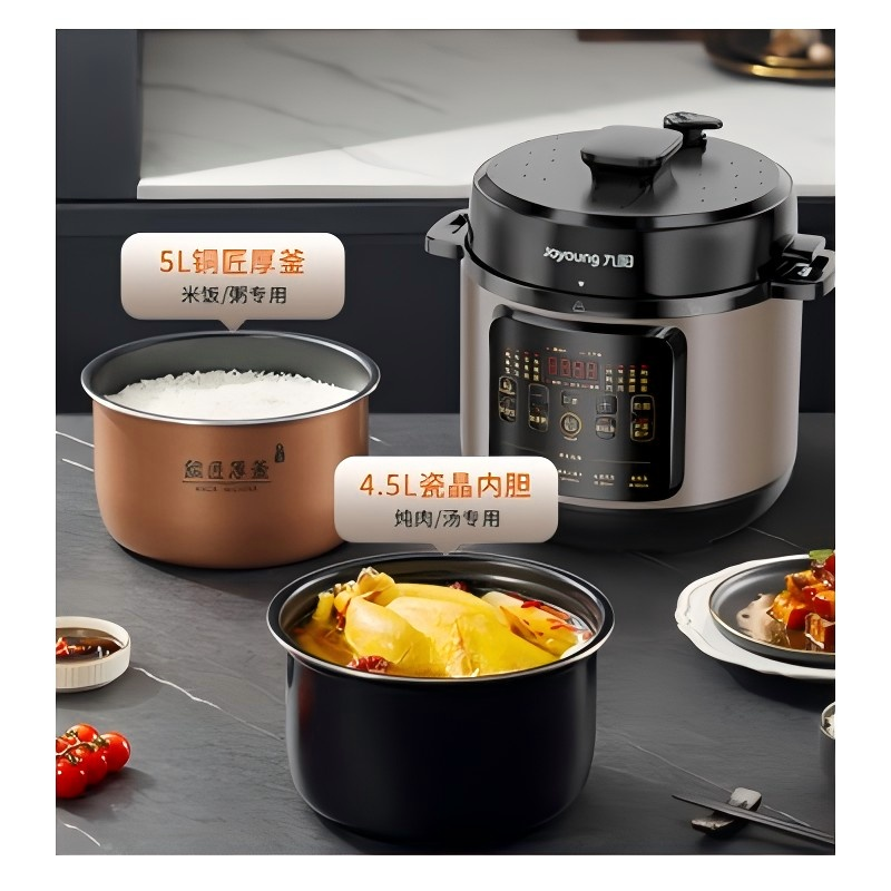 九阳 5L大容量双胆电压力煲 Y-50H108高清大图