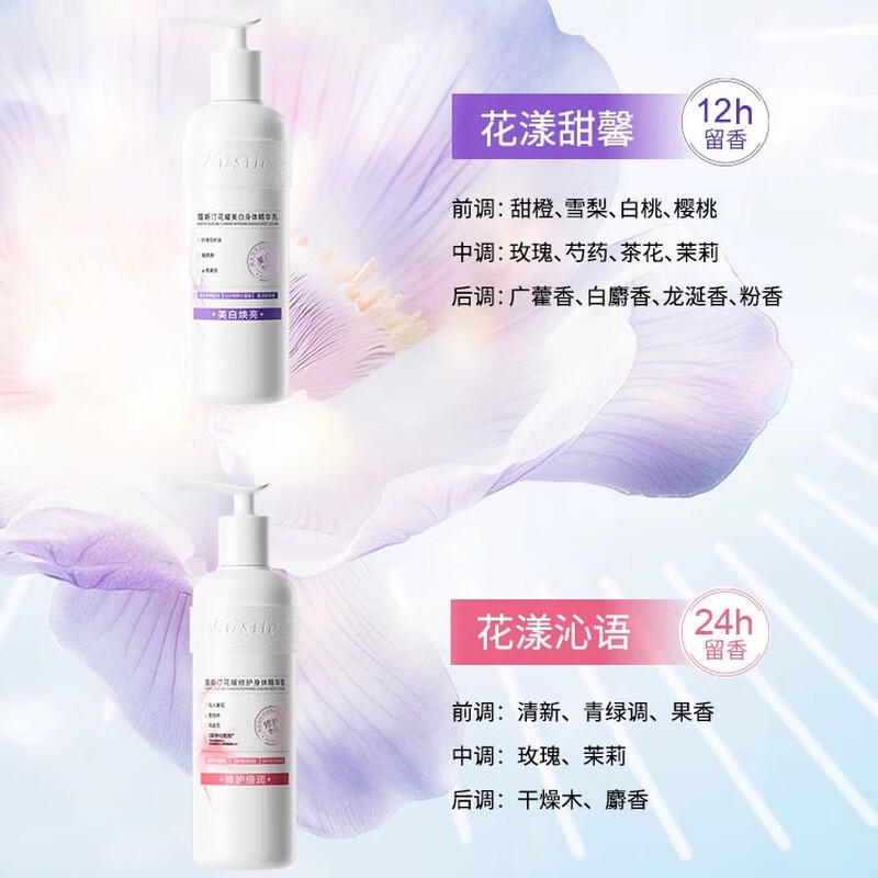 蔻斯汀(Kustie)花耀美白身体乳 250g 滋润男女士全身补水保湿烟酰胺润肤乳高清大图