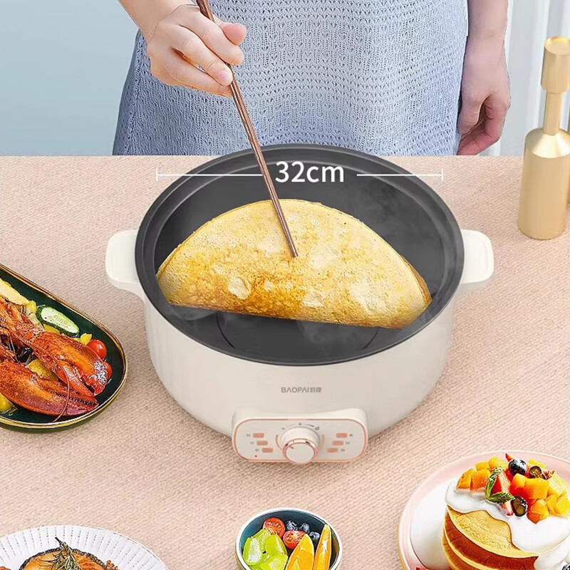 豹牌 BP-WD755 多功能电火锅 6L 白色高清大图