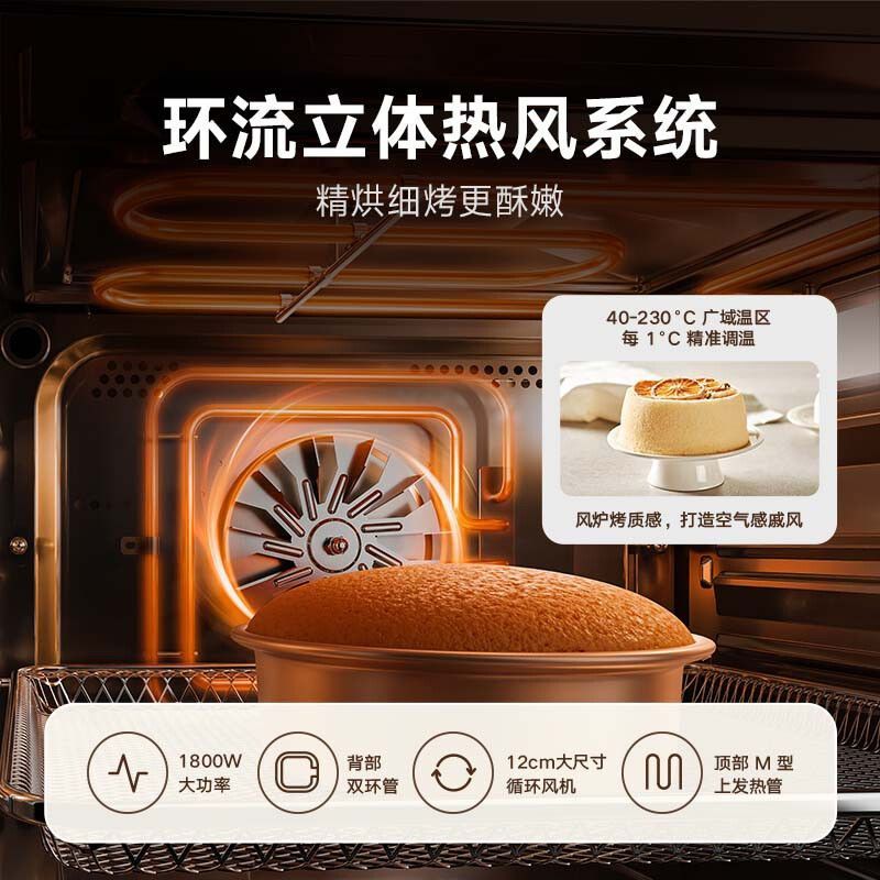 [政府补贴15%]小米米家智能蒸烤箱S1 30L家用可视大容量蒸烤炸炖烘焙一体机高清大图