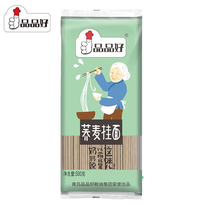 品品好奶奶说荞麦挂面500g细面粗粮杂粮低脂面条