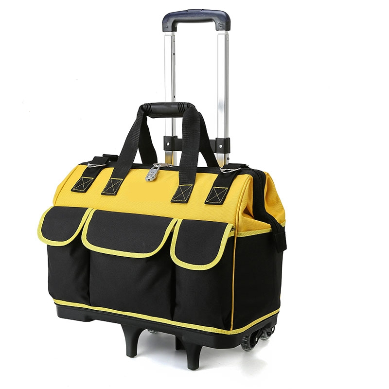 带轮工具包大号拉杆滚轮帆布加厚多功能回固大容量维修电工工具箱