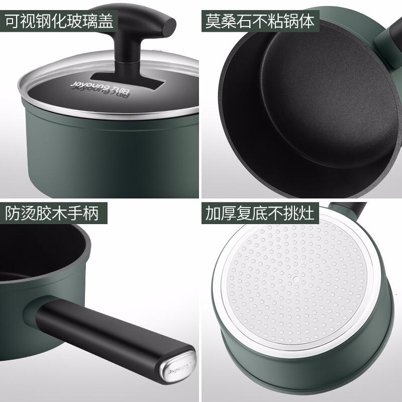 九阳(Joyoung)小奶锅不粘锅家用泡面锅宝宝婴儿辅食神器一人食平底锅磁燃通用 奶锅(绿)CF-TLB1663D 16高清大图