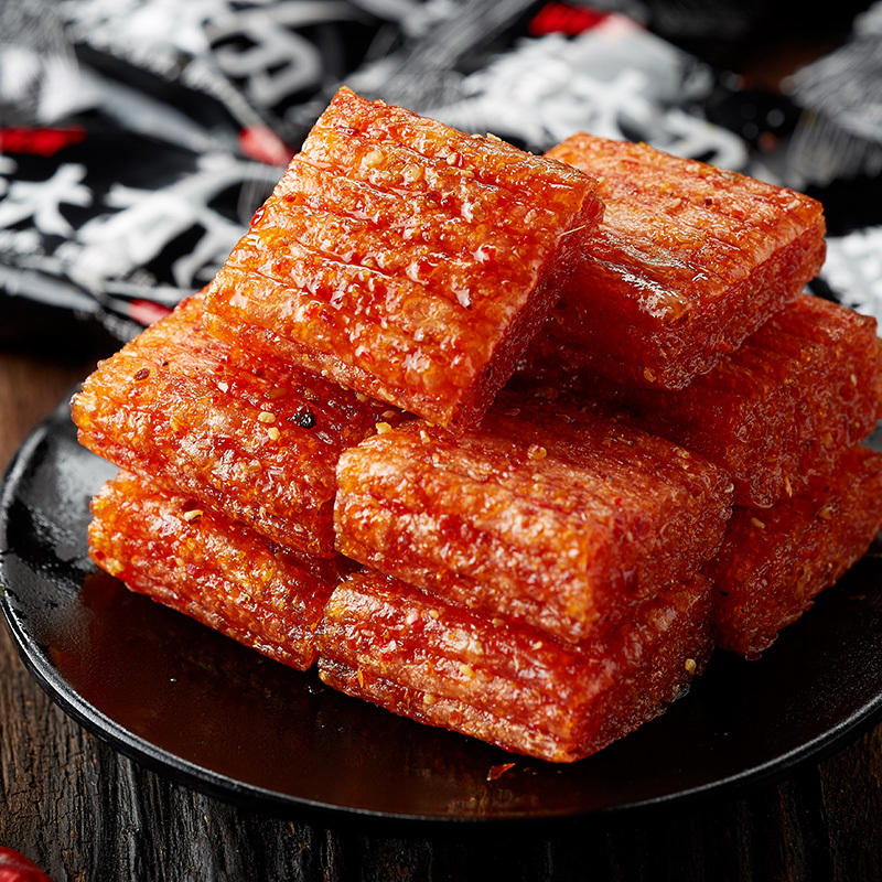 [满199减125元]比比赞素大刀肉辣条250g 8090后儿时怀旧休闲零食品麻辣豆干小吃网红大礼包