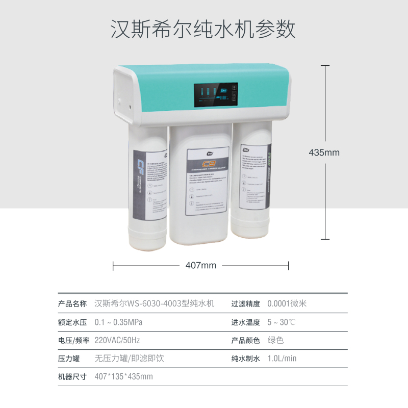 (SYR)汉斯希尔 F-FR反冲洗前置过滤器+RO纯水机 净水器全屋净水套装
