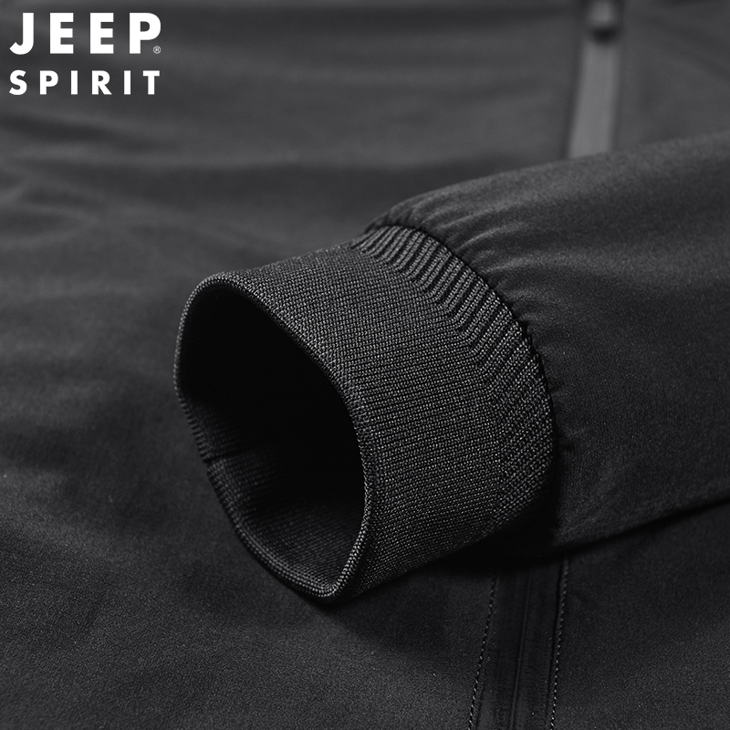 JEEP SPIRIT吉普男士夹克立领速干防风外套春秋新款上衣青年潮款商务休闲茄克衫