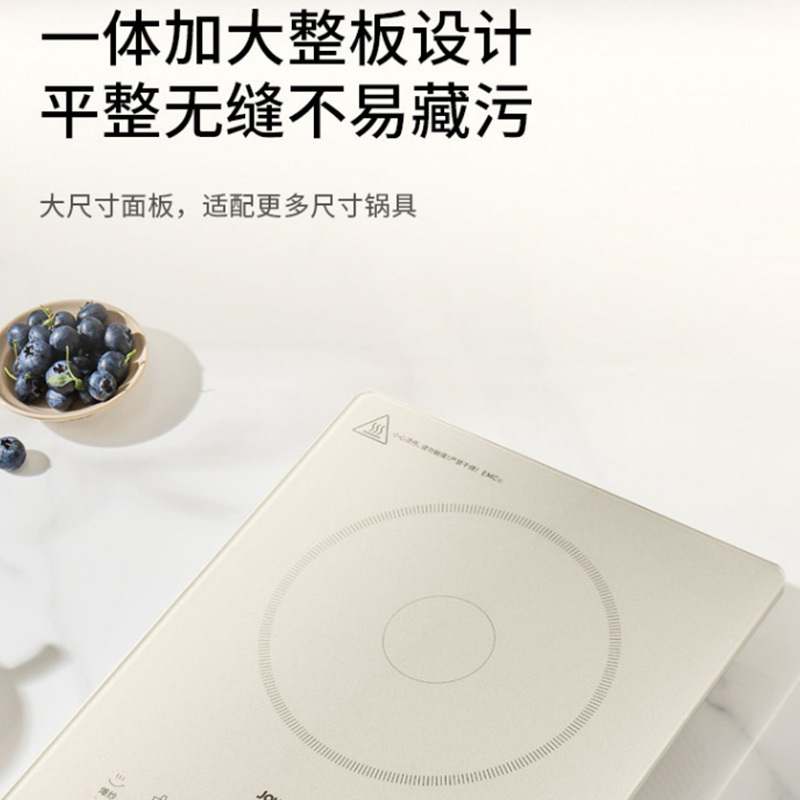九阳电磁炉白色C22S-N419侧面散热保护面板防水高清大图