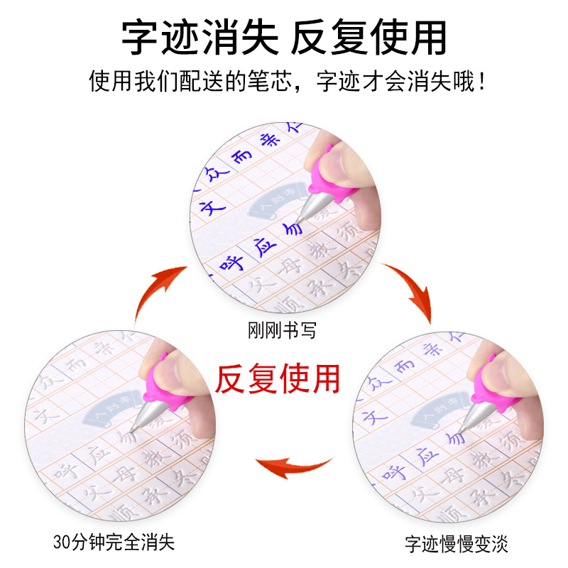 [正版]正楷字帖练字成年凹槽练字帖成人楷书入门钢笔练字练习高中硬笔书法练字本男女生字体漂亮初中生楷体速成初学者反复使用写高清大图