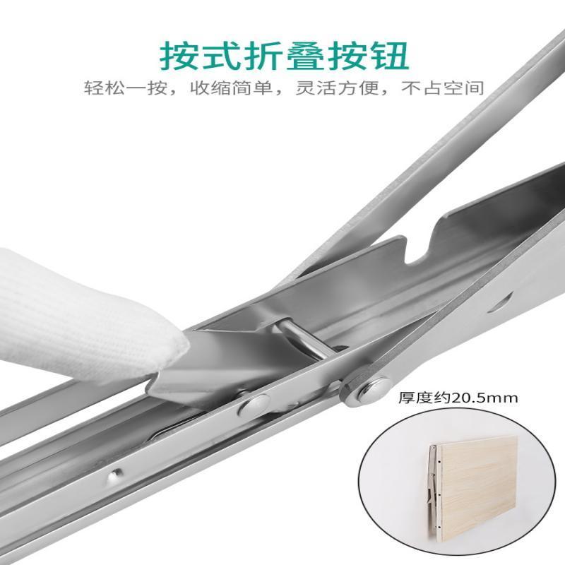 可折叠三角架墙上置物架隔板活动伸缩托架层板支撑直角支架--*黑色】12寸30CM两只价*高清大图