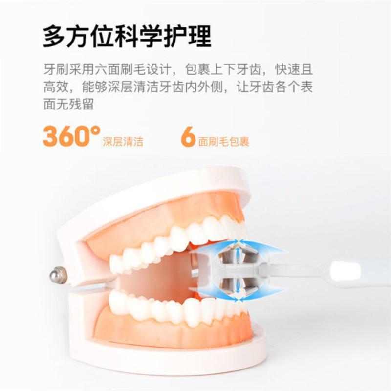 六面护理牙刷软毛牙刷全包裹牙刷U型牙刷内侧清洁批发家用 黑色一支