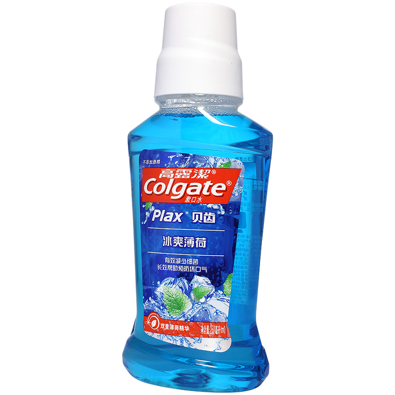 高露洁贝齿漱口水冰爽薄荷250ml3只装