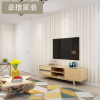 现代简约精压纹无纺布墙纸客厅卧室竖条纹走廊电视背景墙壁纸壹德壹