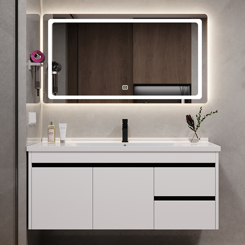 法耐现代智能浴室柜组合卫生间陶瓷一体盆洗漱台洗手洗脸盆柜组合