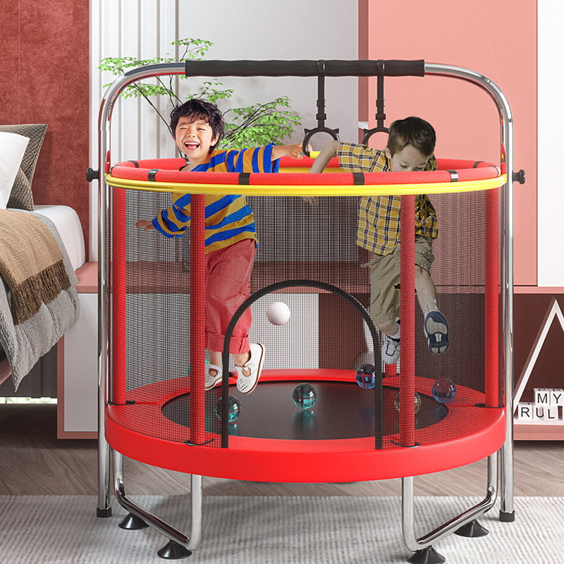 闪电客可调单杠儿童蹦蹦床家庭版跳床小孩家用玩具室内健身弹跳床