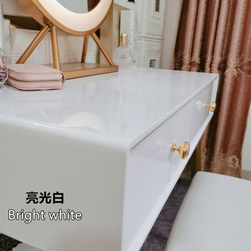 现代简约北欧卧室铁艺梳妆台套小户型少女化妆桌