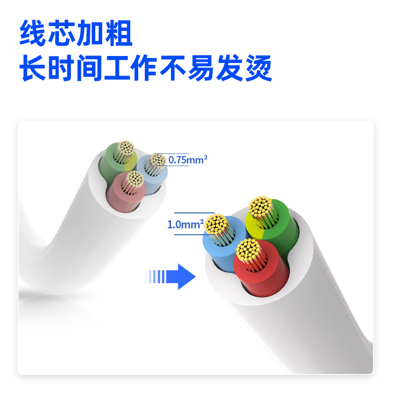 得力 18205插座-6组-3米(白)高清大图