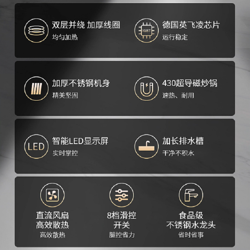 德胜厨800大锅灶380V三相四线20kw 1000*1100*(810+440)