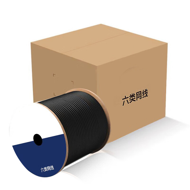 淘行者 TXZ-77E 六类单层屏蔽 网络线 305.00 米/箱 网线/电话线(计价单位:箱)黑色高清大图