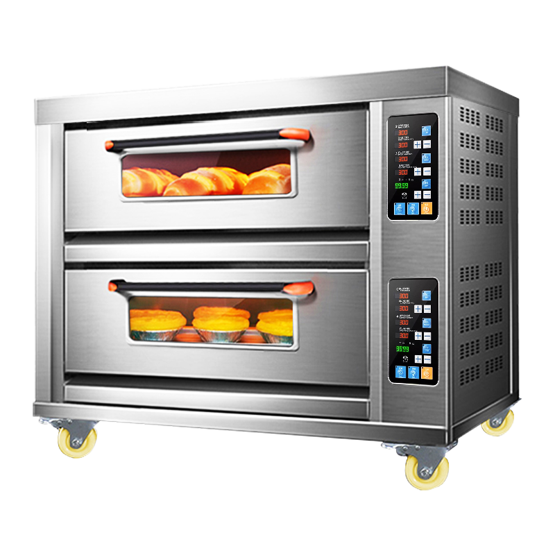 乐创lecon一层二盘燃气烤箱商用烤箱电烤箱蛋糕面包烤炉披萨蛋挞烘炉