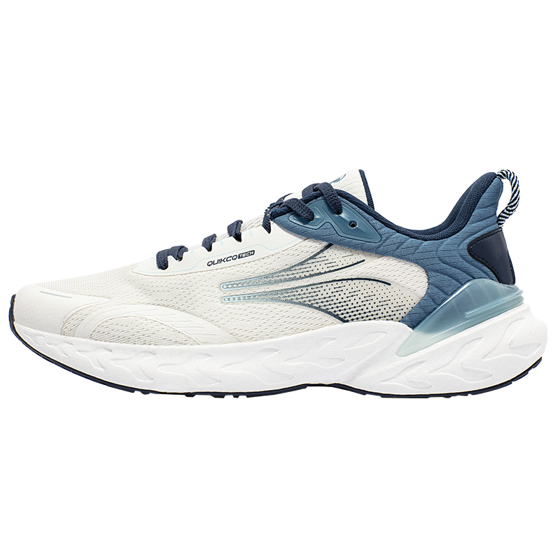 爆沫3 361°超轻跑鞋新款网面轻便运动鞋回弹减震专业跑步鞋 羽毛白/原力蓝 46码