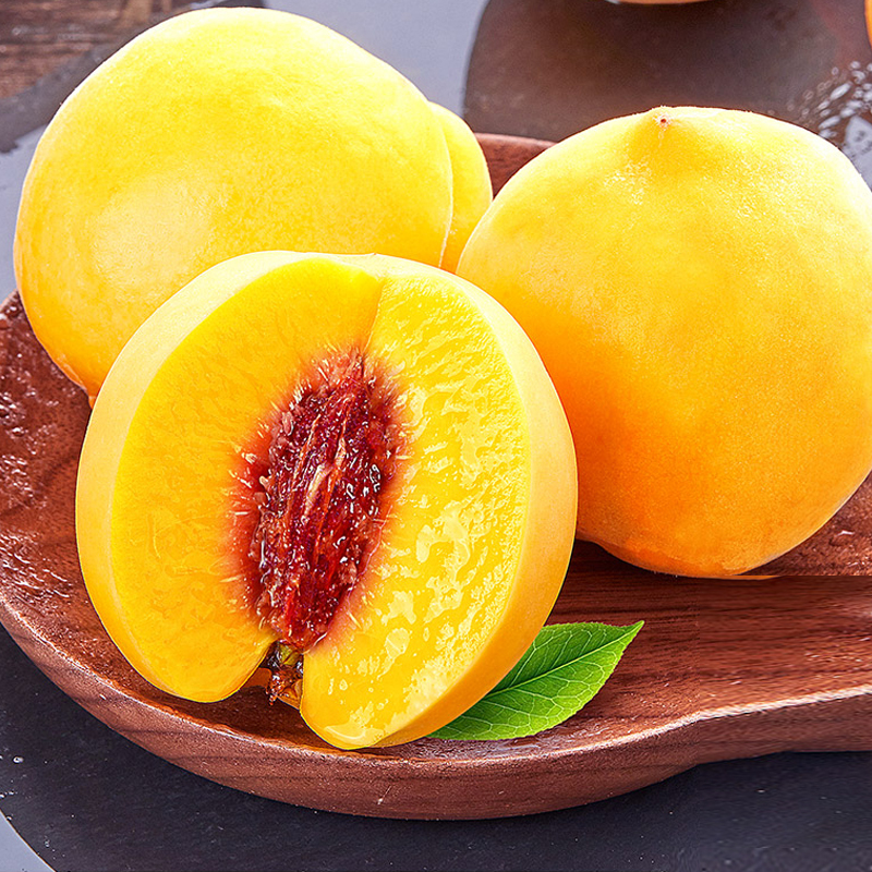 一贤生鲜锦绣黄桃45斤装新鲜水果甜美可口当季水果西沛