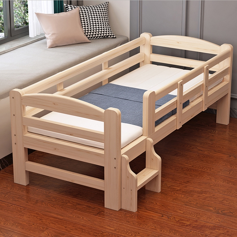 静蝉幽格儿童床拼接床加宽床边定制小床带护栏婴儿床宝宝加床拼接大床