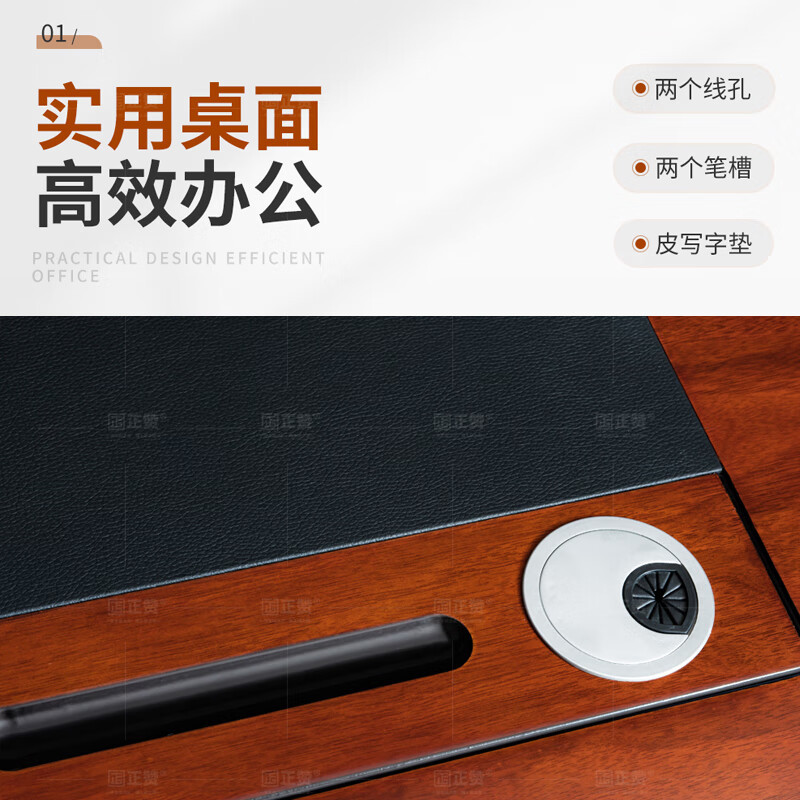 正赞 办公桌1.6米办公电脑桌带抽屉写字桌职员桌工作台实用桌子Z08