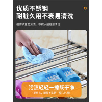 洛港 不锈钢鞋架简易放门口室内经济型鞋柜子鞋架收纳架多层