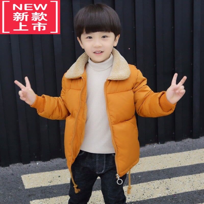 可莉允男童冬装手塞羽绒棉棉衣外套2021新款儿童中大童棉袄加厚冬季棉服图片