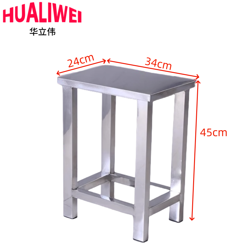 华立伟不锈钢食堂餐桌椅八人位套高清大图
