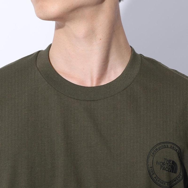 THE NORTH FACE/北面运动速干短袖T恤男简约 logo涤纶拼接弹力透