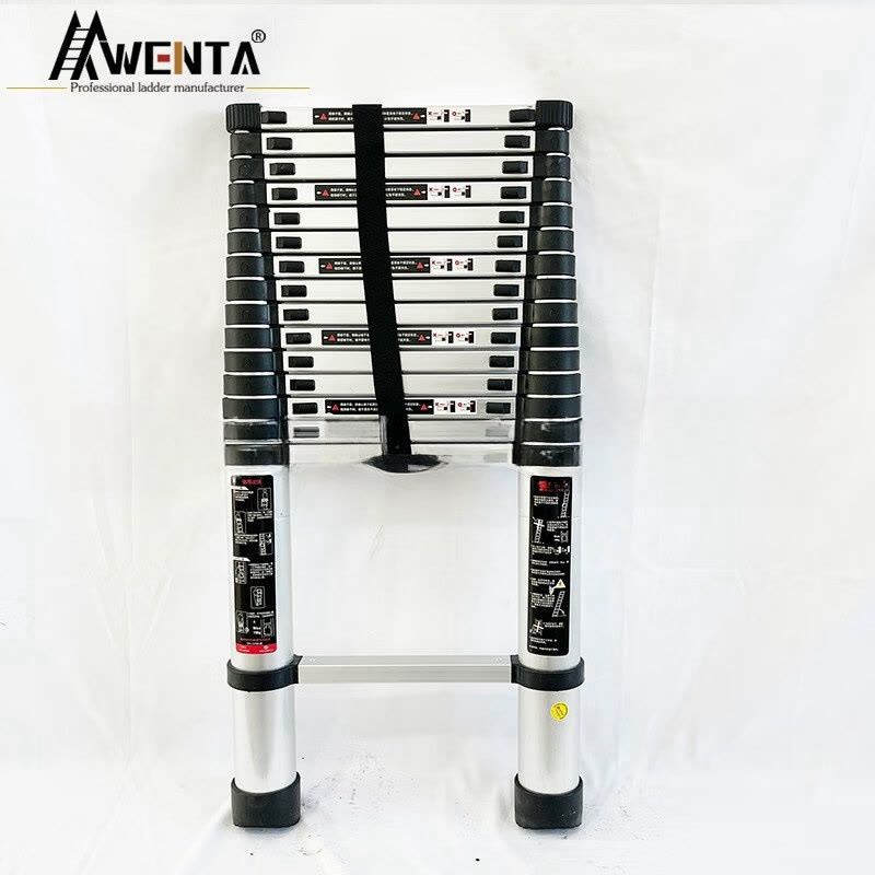 WENTA 铝合金梯子 多功能伸缩梯折叠梯人字梯踏步楼梯家用梯JL-101 单面直梯5.4米(平衡杆)图片