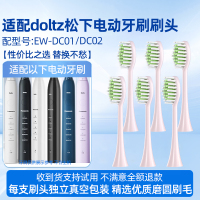 适用于doltz松下ew-dc01电动牙刷头DC02/WEW0890-W406通用替换刷头 6支紫色刷头