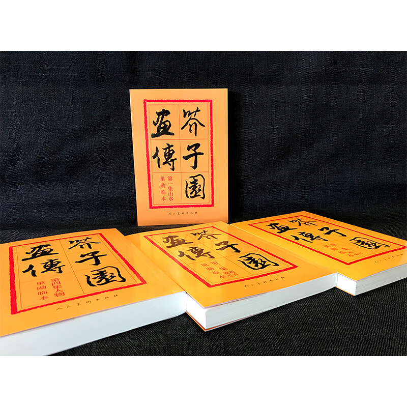 [正版]人民美术完整版芥子园画传画集 山水翎毛花卉梅兰竹菊人物芥子园画谱国画入门技法花鸟传统国画水墨初学教程巢勋临本全高清大图