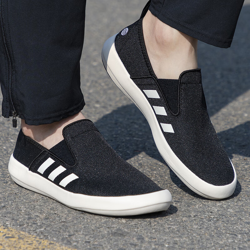 阿迪达斯 (adidas)男鞋 2023夏季新款户外涉水鞋透气帆布鞋一脚穿低帮休闲鞋 HP8647