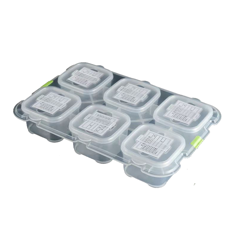 橙亿鸿 六连格留样盒 250毫升红边/个高清大图