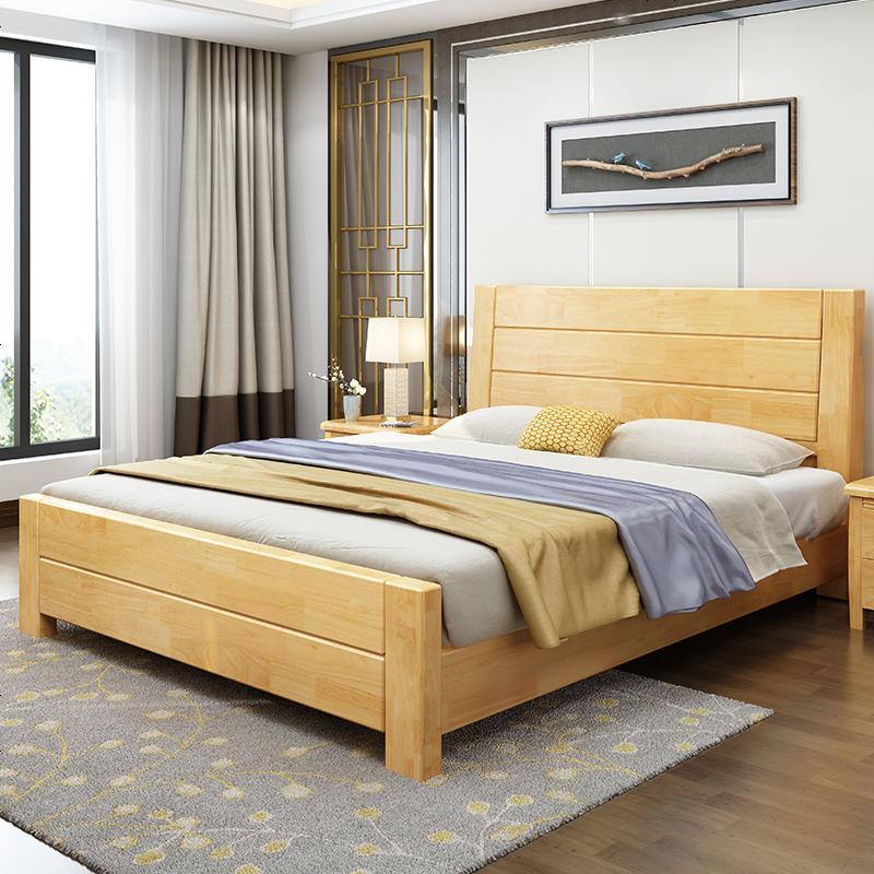 实木床1.8米双人床现代简约经济型婚床1.