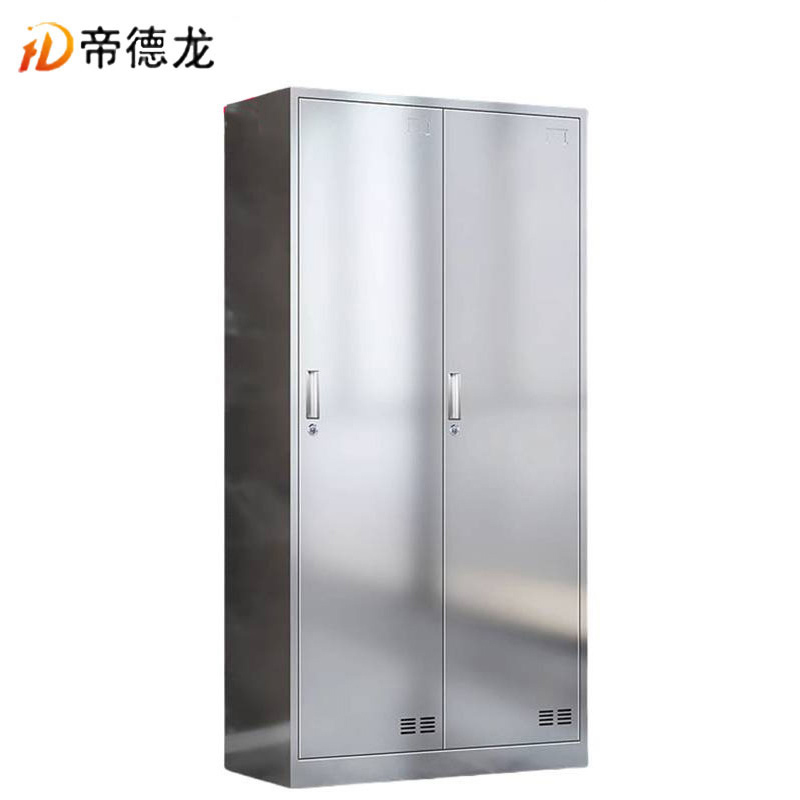 帝德龙两门不锈钢衣柜员工宿舍柜BX1 900*420*1800mm高清大图