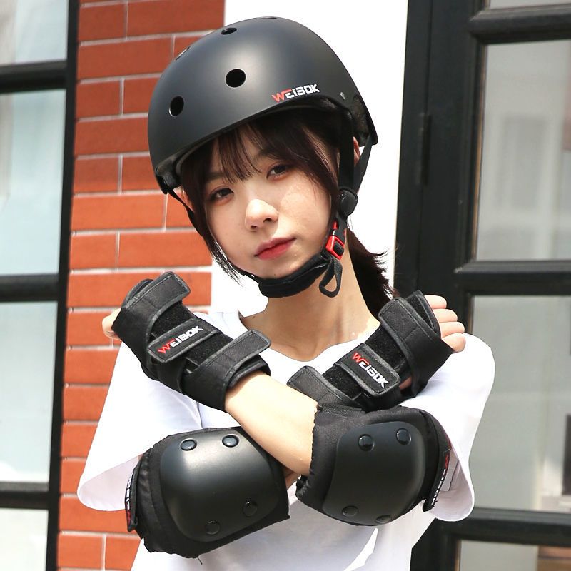 甄萌运动护具滑板护具全套成人男女轮滑护具儿童溜冰滑冰骑行防摔护膝