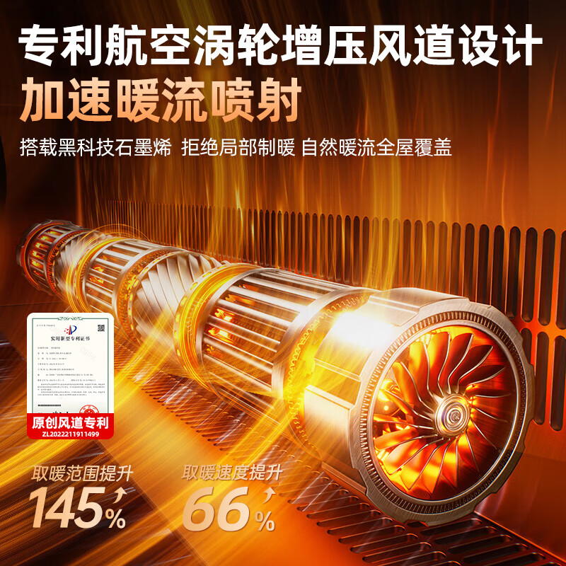 西屋暖风机石墨烯取暖器电暖气对流暖气片浴室暖风机WTH-916Y高清大图