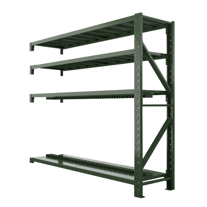 湘渭消防铁锹镐农具摆放架安保装备器材存放架绿色货架大盾牌架重型-副架高清大图