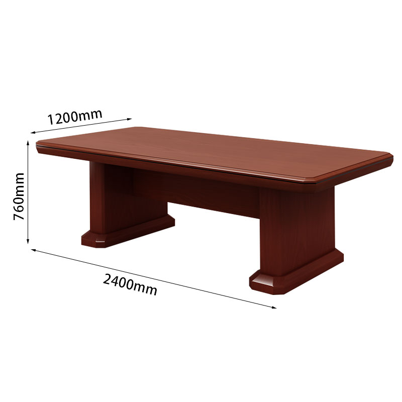 臻远 ZY-QTZ-10办公家具油漆会议桌长桌接待洽谈桌大型会议台桌2.4米